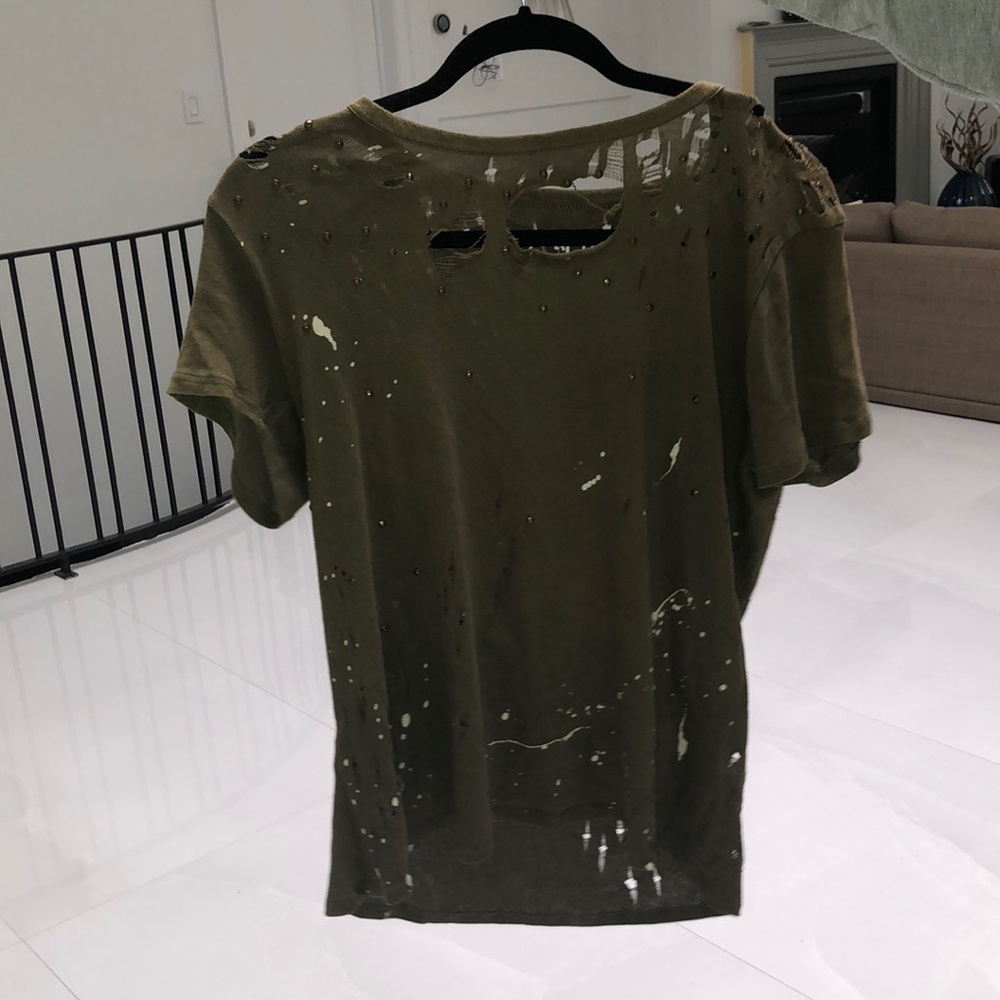 Chaser olive green t-shirt with studs